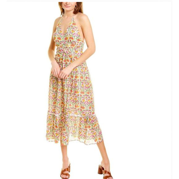 ASH & EDEN NUULY HALTER MIDI DRESS sz Medium - Picture 1 of 10